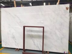 Natural Less grain sculpture white marble slab